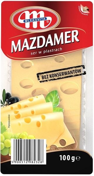 Сир Mlekovita Маздамер наріз 100г